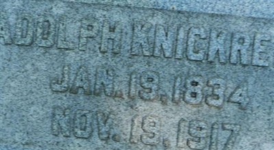 Adolph Knickrehm on Sysoon