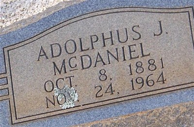 Adolphus J Mc Daniel on Sysoon
