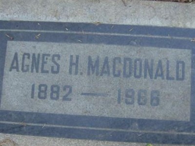 Agnes H MacDonald on Sysoon