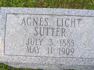 Agnes Licht Sutter on Sysoon