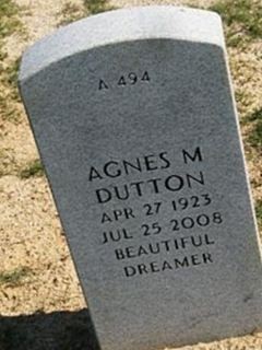 Agnes M. Dutton on Sysoon