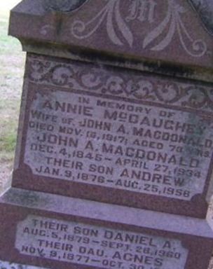 Agnes MacDonald on Sysoon