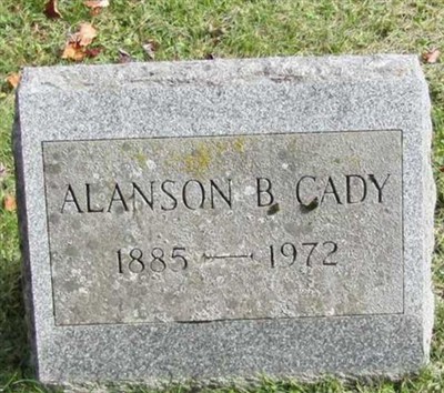 Alanson B Cady on Sysoon