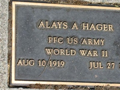 Alays A. Hager on Sysoon