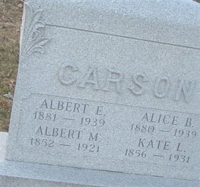 Albert E Carson on Sysoon