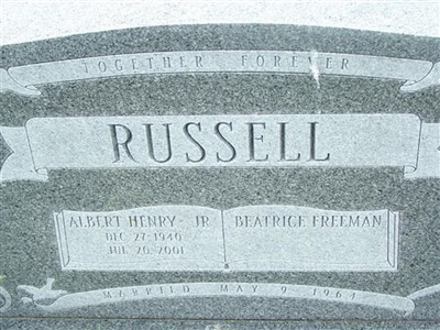 Albert Henry Russell, Jr on Sysoon