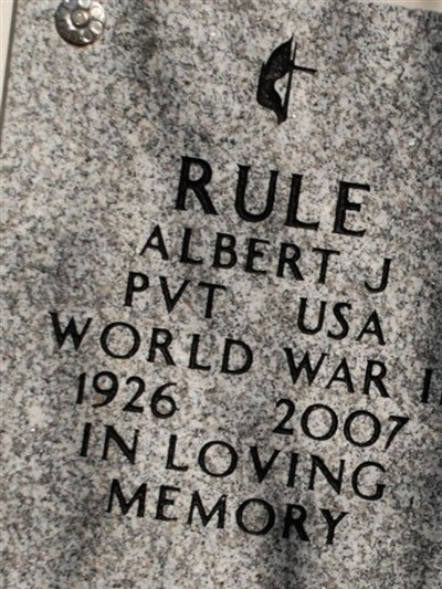 Albert J Rule on Sysoon