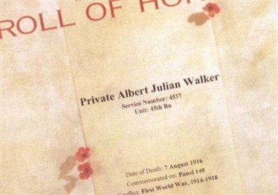 Pvt Albert Julian "Julian" Walker on Sysoon