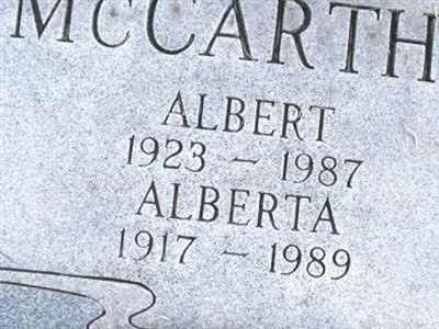 Albert McCarthy on Sysoon