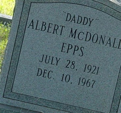 Albert McDonald Epps on Sysoon