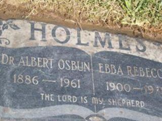 Albert Osbun Holmes on Sysoon