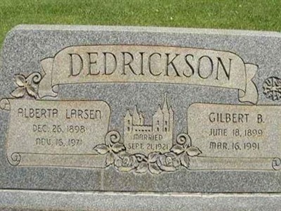 Alberta Larsen Dedrickson on Sysoon