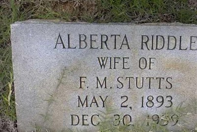 Alberta Riddle Stutts on Sysoon