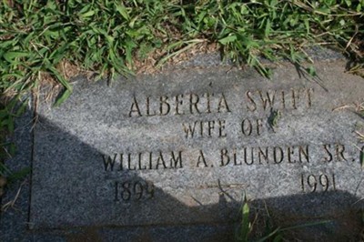 Alberta Swift Blunden on Sysoon