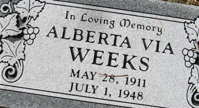 Alberta Via Weeks on Sysoon