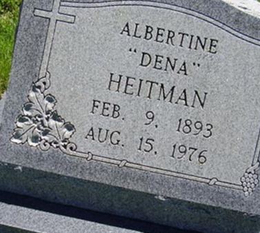 Albertine "Dena" Kreitler Heitman on Sysoon