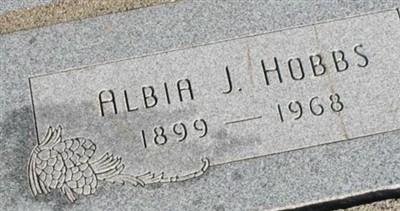Albia J Hobbs on Sysoon