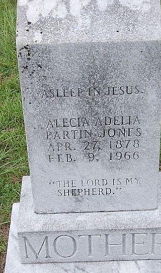 Alecia Adelia Partin Jones on Sysoon