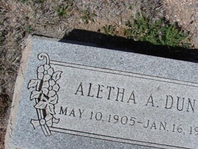 Aletha A Dunn on Sysoon