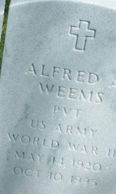 Alfred A Weems on Sysoon