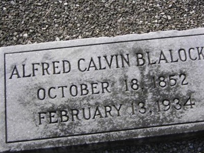 Alfred Calvin Blalock on Sysoon