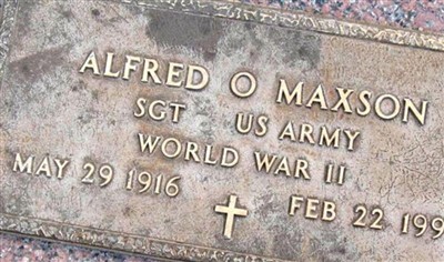 Alfred Oliver Maxson on Sysoon