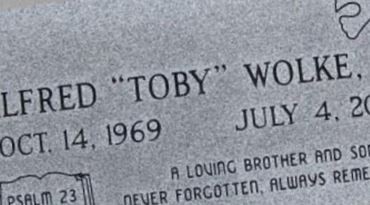 Alfred G. "Toby" Wolke, Jr. on Sysoon