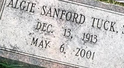 Algie Sanford Tuck, Sr on Sysoon