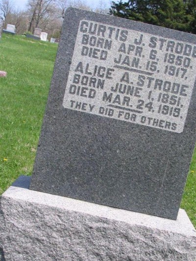 Alice A Overton Strode on Sysoon