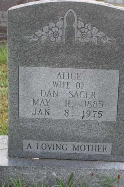 Mary Alice "Alice" Turner Sager on Sysoon