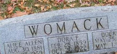 Alice Allen Womack on Sysoon
