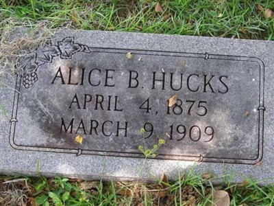 Alice B HUCKS on Sysoon