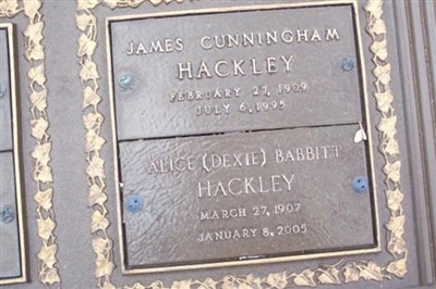 Alice Babbitt "Dexie" Hackley on Sysoon