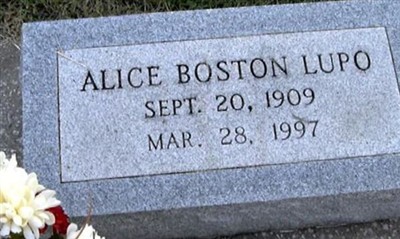 Alice Boston Lupo on Sysoon