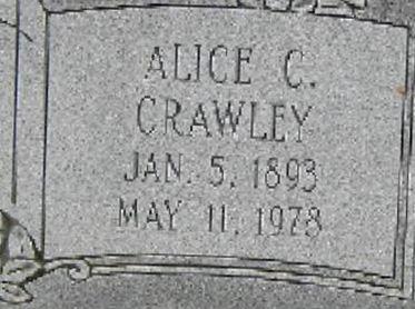 Alice C. Crawley on Sysoon