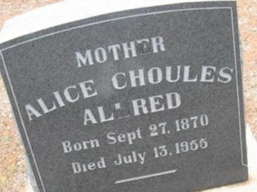 Alice Choules Allred on Sysoon