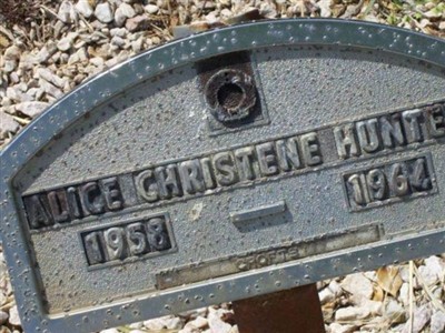 Alice Christene Hunter on Sysoon