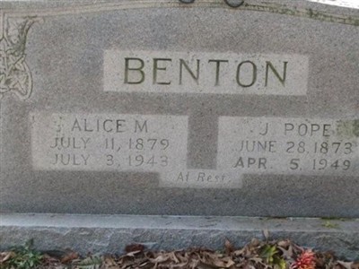 Alice Cleo Mathis Benton on Sysoon