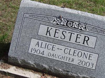 Alice Cleone Kester on Sysoon