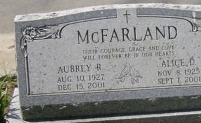 Alice Dorcas Braught McFarland on Sysoon