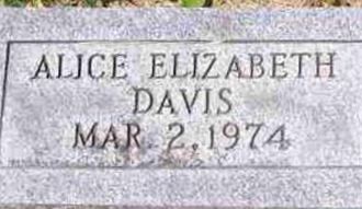 Alice Elizabeth Davis on Sysoon
