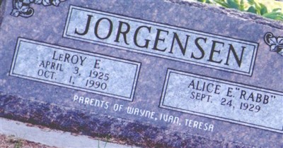 Alice Elizabeth Rabb Jorgensen on Sysoon