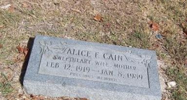 Alice F. Cain on Sysoon