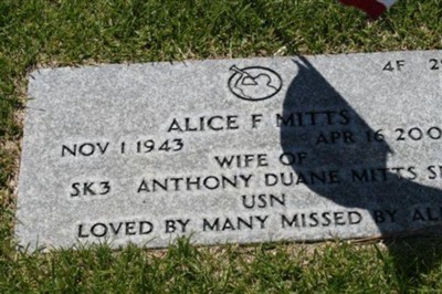 Alice Fay Mitts on Sysoon