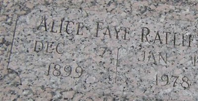 Alice Faye Ratliff on Sysoon