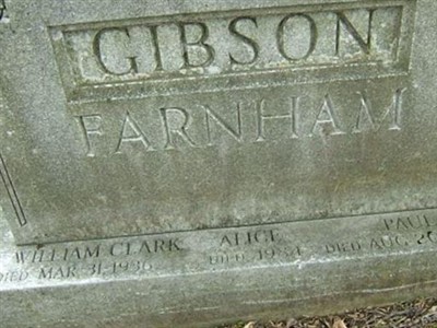 Alice Gibson Farnham on Sysoon