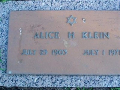 Alice H. Klein on Sysoon