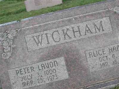 Alice Hampton Wickham on Sysoon
