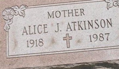 Alice J Atkinson on Sysoon
