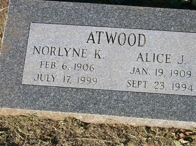 Alice J Blevins Atwood on Sysoon